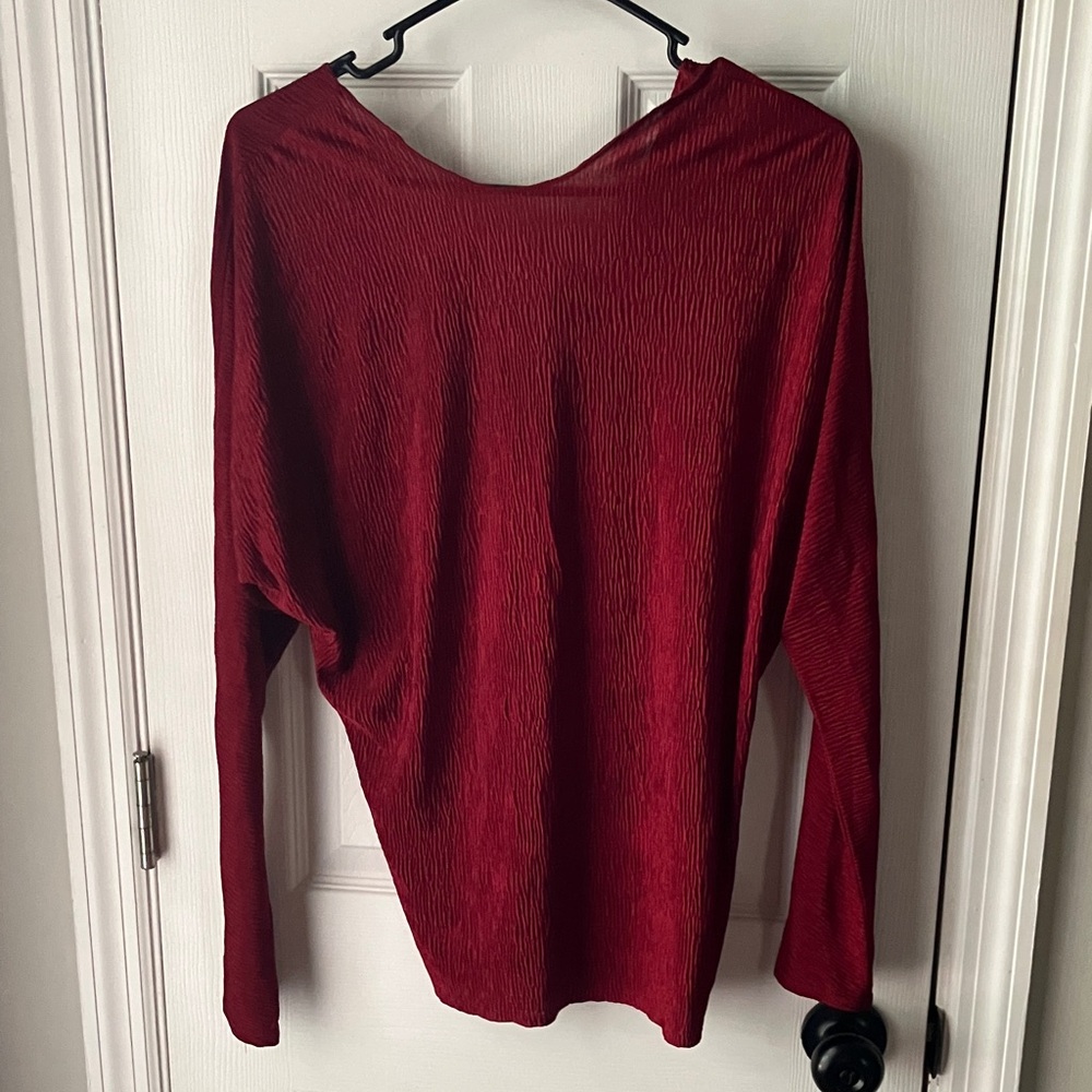 Topshop Rich Red Blouse
